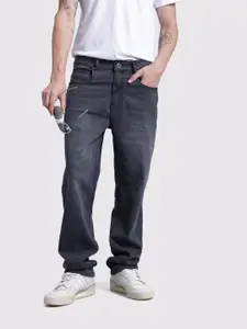 The Roadster Life Co. Men Straight Fit Mid-Rise Light Fade Stretchable Jeans