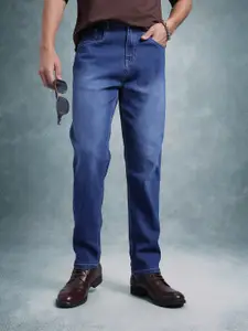 The Roadster Life Co. Men Straight Fit Mid-Rise Light Fade  Stretchable Jeans