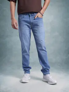 The Roadster Life Co. Men Regular Fit Stretchable Mid-Rise Light Fade Jeans