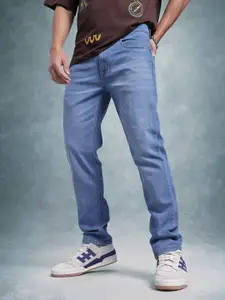 The Roadster Life Co. Men Regular Fit Mid-Rise Light Fade Stretchable Jeans