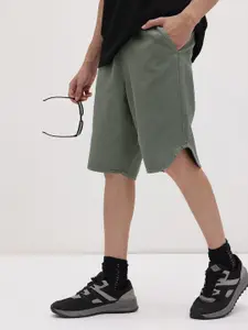 The Roadster Life Co. Men Mid-Rise Waffle Knit Pure Cotton Relaxed Fit Shorts