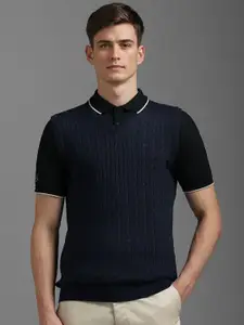 Louis Philippe Men Self Design Sweater Vest