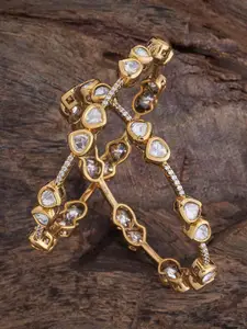 Kushal's Fashion Jewellery Embellished Bridal Victorian Plated Party Kundan Bangle