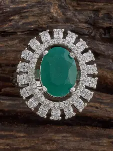 Kushal's Fashion Jewellery Gold-Embellished Bridal Zircon Contemporary Studs