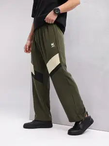 HRX by Hrithik Roshan Men Striped Detail Relaxed Fit Toggled Track Pants
