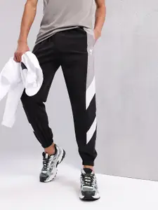 HRX by Hrithik Roshan Men Lifestyle Mid-Rise Contrast Side Panel Joggers