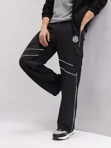 HRX by Hrithik Roshan Men Piping Detail Lifestyle Parachute Track Pants