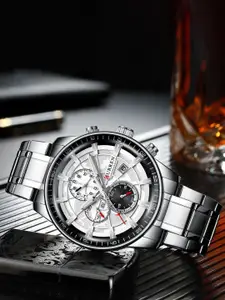 Curren Men Brass Dial & Stainless Steel Wrap Around Straps Analogue Watch CR-8362