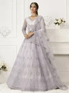 ALIZEH Lavender Wedding Lehenga Choli With Dupatta