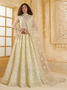 ALIZEH Ivory partwear Embroidered Lehenga Choli With Dupatta