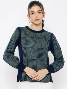 Duke Women Self Design Long Sleeves Pullover Sweaters