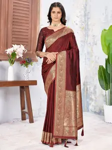 Mehrang Ethnic Motifs Woven Design Zari Banarasi Saree