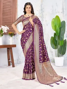 Mehrang Ethnic Motifs Zari Banarasi Saree