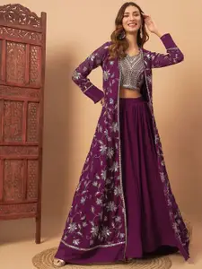 Chhabra 555 Embroidered Floor Length Lehenga & Choli With Jacket Set
