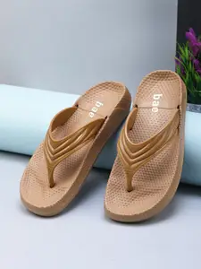 BAESD Women Striped Thong Flip-Flops