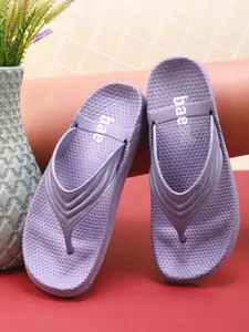 BAESD Women Striped Rubber Thong Flip-Flops