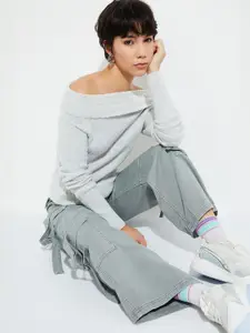 MAX URB_N Women Off-Shoulder Sweater