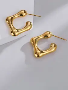 MEENAZ Geometric Half Hoop Earrings
