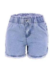 The Roadster Lifestyle Co Women Slim Fit Mid-Rise Cotton Shorts