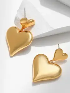 DIVASTRI Heart Shaped Studs Earrings