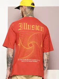 Kook N Keech Oversized Fit Graphic Printed Drop-Shoulder Sleeves Pure Cotton T-shirt