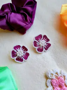 Sangria Beaded Studded Earrings