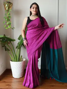 Anouk Pure Cotton Colourblocked Saree