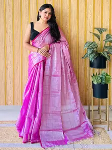 Anouk Women Tissue Saree With Blouse Piece