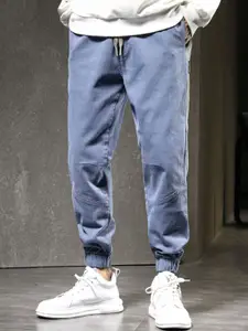 StyleCast Men Elasticated Slim-Fit Mid-Rise Joggers