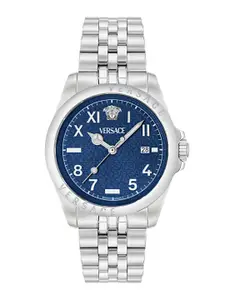 Versace Men Anteo Dial & Stainless Steel Bracelet Style Straps Analogue Watch VE9H00324