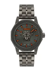 Versace Men Medusa Deco Gent Printed Dial & Bracelet Style Straps Analogue Watch VE9I00524