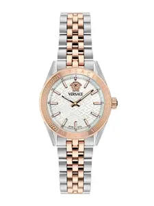 Versace Women Embellished Stainless Steel Bracelet Style Straps Analogue Watch VE8I00624