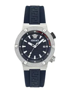 Versace Men Embellished Round Dial & Straps Analogue Watch VE8G00124