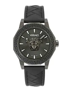 Versace Men Embellished Dial & Straps Analogue Watch VE9I00224