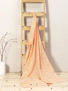 Contrast Living Women Checked Printed Cotton Scarf