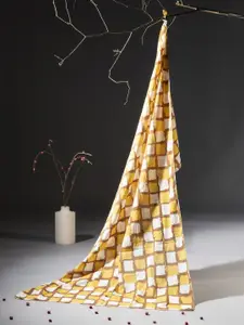 Contrast Living Women Checked Cotton Scarf