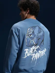 HIGHLANDER Marvel Panther Men Drop Shoulder Oversized Sweatshirt
