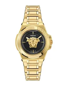 Versace Women Printed Dial & Stainless Steel Straps Analogue Watch VE8D00624