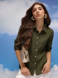 CORSICA Spread Collar Pure Cotton Casual Shirt