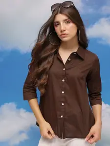 CORSICA Pure Cotton Regular Fit Opaque Casual Shirt