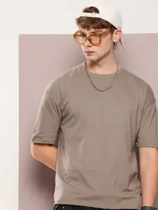 Kook N Keech Drop-Shoulder Sleeves Pure Cotton Oversized T-shirt