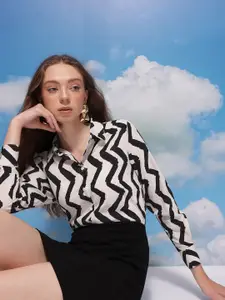 CORSICA Chevron Printed Casual Shirt