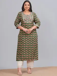 LABULY Women Ethnic Motifs Printed Gotta Patti Kurta