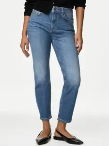Marks & Spencer Women Slim Fit High-Rise Light Fade Jeans