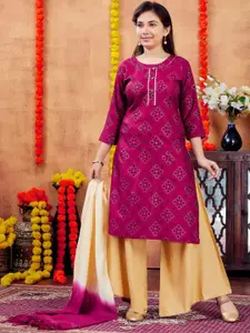 Aarika Girls Geometric Printed Kurta