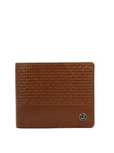 Da Milano Men Textured Leather Two Fold Wallet