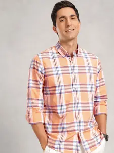 Nautica Slim Fit Checked Pure Cotton Casual Shirt