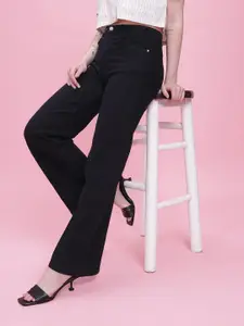 DressBerry Women Mid-Rise Wide Leg Stretchable Jeans