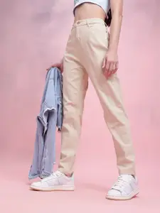 DressBerry Women Mom Fit Mid-Rise Stretchable Jeans