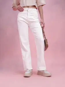 DressBerry Women Straight Fit Mid-Rise Stretchable Jeans